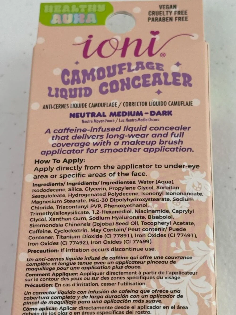 Ioni Camouflage Liquid Concealer Neutral Medium-Dark New